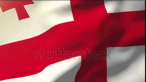 Georgia flag waving in the wind. Looping sun rises style. Animation loop Stock video by