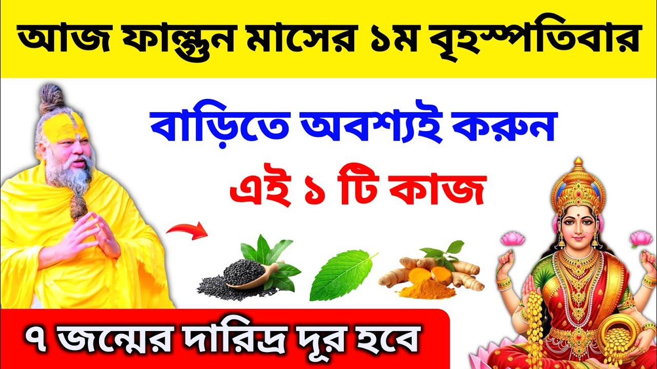 ফাল্গুন মাসের প্রথম বৃহস্পতিবারে বাড়িতে অবশ্যই করুন এই ১টি কাজ। সকল মনস্কামনা পূর্ণ হবে।