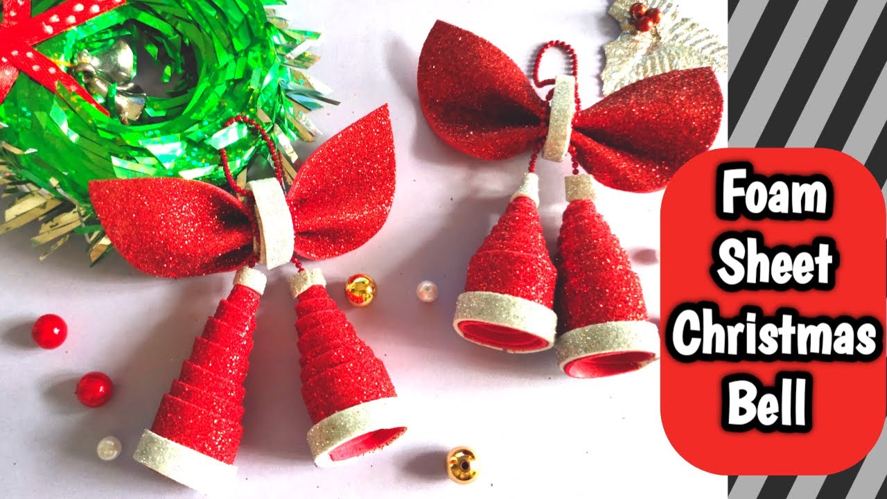 Easy Craft❄ How to make Christmas bells decoration with foam