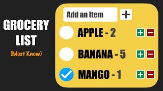 Can you solve this common React Interview Question | Grocery List Tutorial