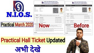 NIOS | March 2019 | Practical Hall Ticket Updated