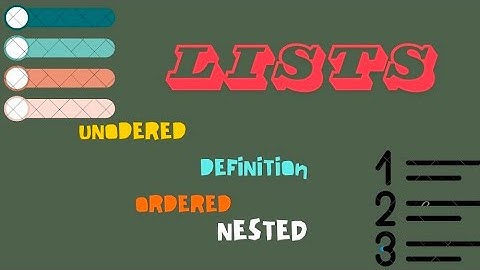 LISTS IN HTML|ADVANCED WEB DESIGNING|HSC|SYJC|CLASS12|INFORMATION TECHNOLOGY|CHAPTER 1