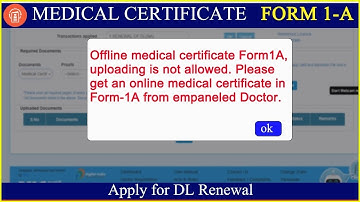 HOW TO GET AN ONLINE MEDICAL CERTIFICATE  FORM -1A || DL RENEWAL ODISHA