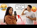 PRANK CALLING MY BOYFRIEND ALL DAY TO SEE HIS REACTION!! *NEVER AGAIN*