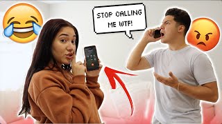 PRANK CALLING MY BOYFRIEND ALL DAY TO SEE HIS REACTION!! *NEVER AGAIN*