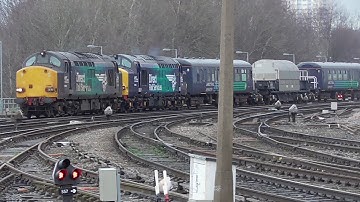 Nuclear Action @ Bristol Temple Meads! 4 X DRS 37s with Thrash, Clag & Horns