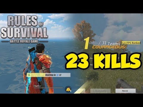 DUO 23 KILLS CHICKEN DINNER | (Rules Of Survival: Battle Royale #1)