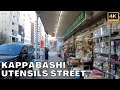 [4K60]Walking Tokyo | Kappabashi Utensils &amp; Tableware Street during New Year Holiday(Jan 3, 2022)