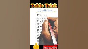29 Table Trick 😍 Learn from Home | 29 का पहाडा़ ट्रिक | Magic table tricks | #shorts #tableshorts