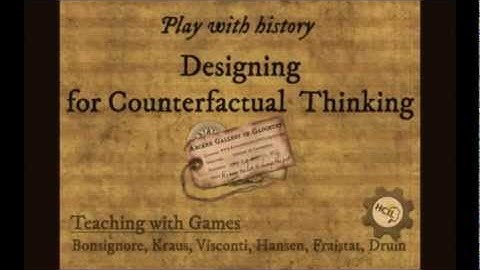 Game Designs for Promoting Counterfactual Thinking
