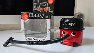 Mini Henry Hoover Desk Vacuum Cleaner. Unboxing and Demo