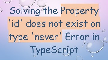 Solving the Property 