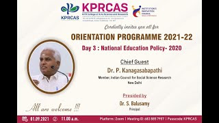 Orientation Programme 2021-22 : Day 3