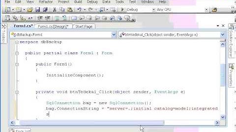 C# ile veritabanı yedekleme backup