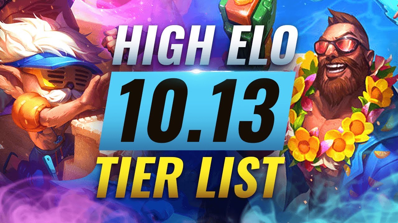 ProGuides on X: HIGH ELO Best Champions TIER List - League of Legends  Patch 11.13   / X