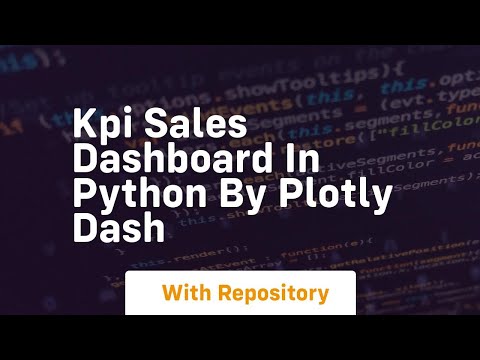 Kpi sales dashboard in python by plotly dash