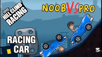 Hill Climb Racing - Noob VS Pro | Gameplay Walkthrough Part 3 - Racing Car (iOS,  Android)