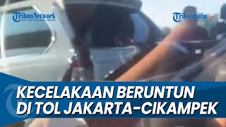 TERLAMBAT MENGEREM, 7 Kendaraan Kecelakaan Beruntun di Tol Jakarta Cikampek