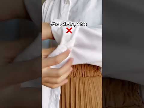الطريقة الصحيحة لطي كم القميص