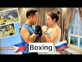 RUSSIAN Wife Loves BOXING