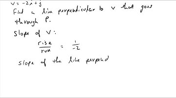 Line Perpendicular To Vector Passing Through A Point