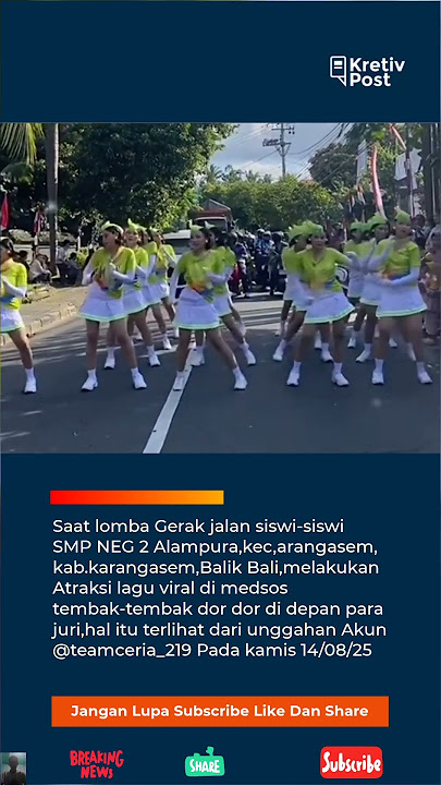 Viral! Siswi SMP di Bali Gerak Jalan Pakai Lagu 'Tembak-Tembak Dor Dor'