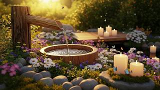 Sunset Zen Garden Music ✨ Gentle Water Ripples, Soft Lights & Nature Calm Background screenshot 5