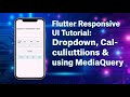 Flutter Responsive UI Tutorial: Dropdown, Calculations &amp; DataTable using MediaQuery