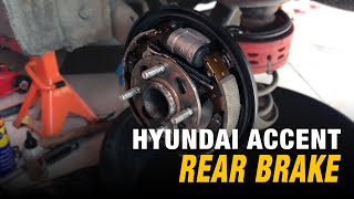 How to Replace Drum Brake Shoe  Hyundai Accent