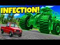 Random Car INFECTION Turns CHAOTIC with ALL MODS Enabled! (BeamNG Drive)
