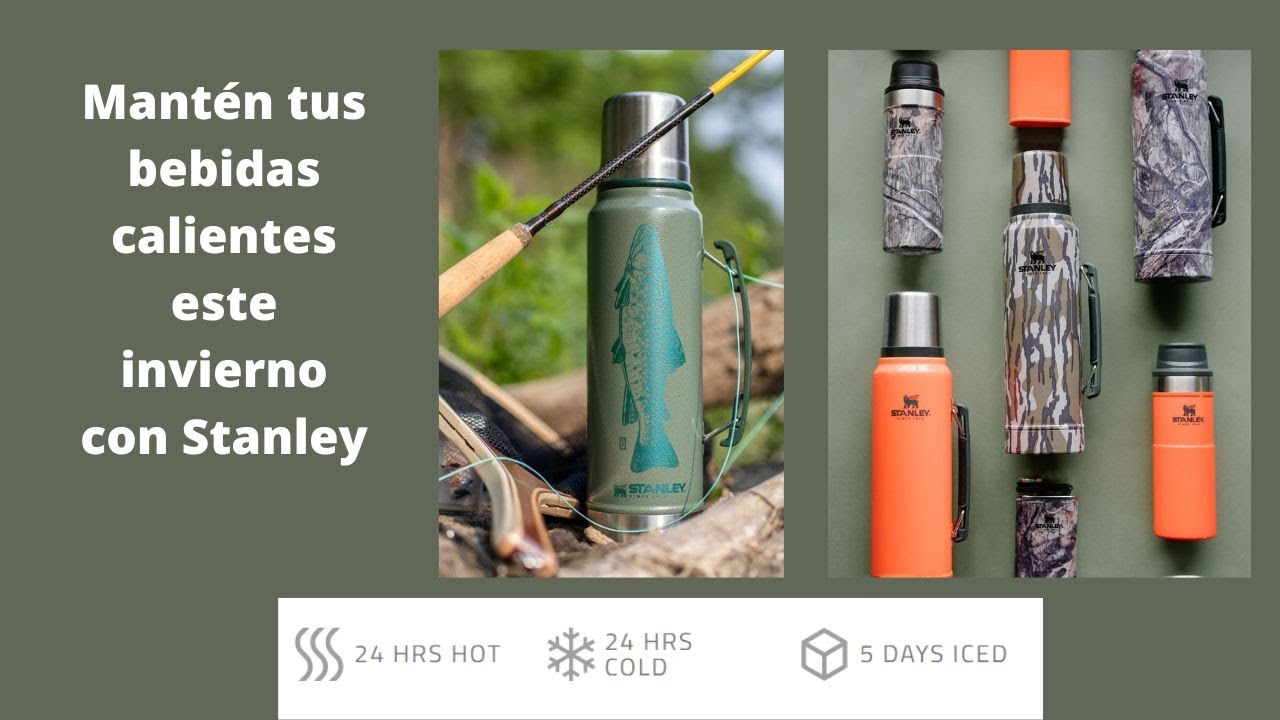  Stanley Termo clásico legendario de 1 litro, mantiene el calor  o el frío durante 24 horas, termo sin BPA, termo de acero inoxidable a  prueba de fugas, frasco para bebidas calientes