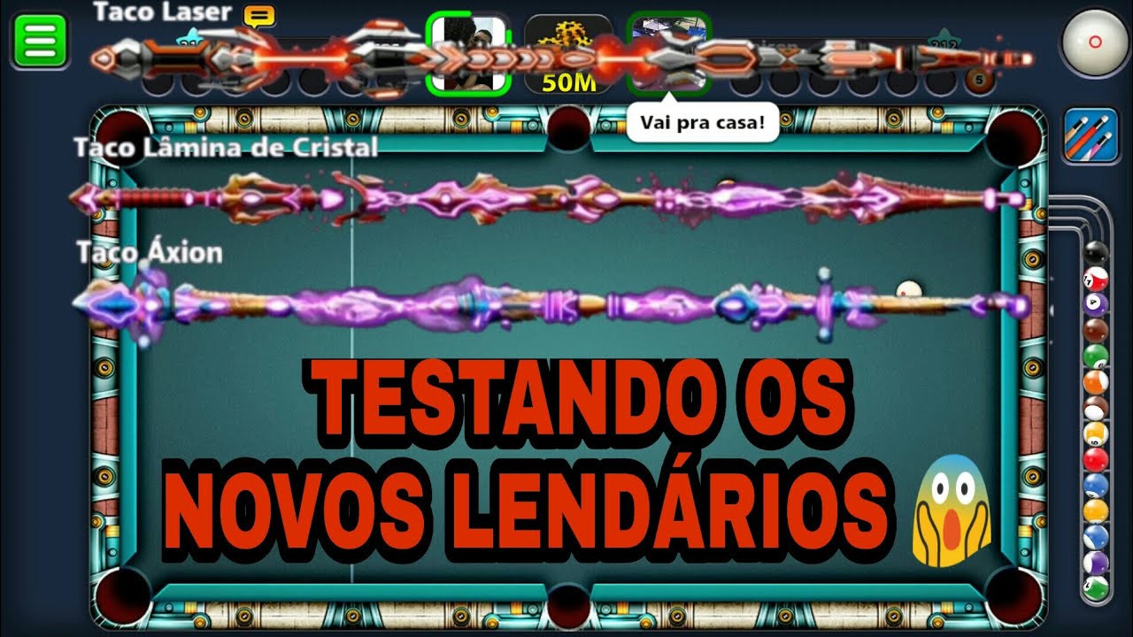 TESTANDO OS NOVOS LENDÃRIOS - 8 BALL POOL - 