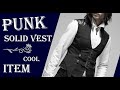 【ゴスロリワールド】PUNKRAVE ダブルスタンドカラーパンクソリッドベスト ストライプ メンズ ゴスロリ ゴシック パンク ロック ロリータ ファッション 服 商品紹介