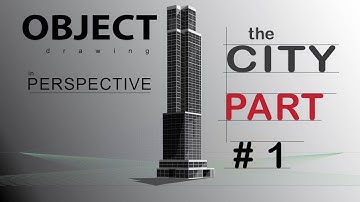 OBJECT DRAWING IN ADOBE ILLUSTRATOR PERSPECTIVE GRID | OBJEC : THE CITY PART#1 | 2 POINT PERSPECTIVE