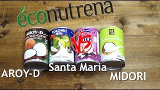 Кокосовое молоко Econutrena VS Aroy-D, Midori, Santa Maria