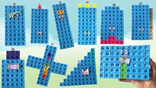 Numberblock Math Link Cubes 50-59 | DIY Numberblocks | Kids Numbers and Counting