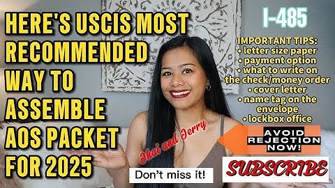 HOW TO CORRECTLY ASSEMBLE I-485 AOS PACKET TO AVOID REJECTION-RFE THIS NOV 2025 #aos #fyp #gc 