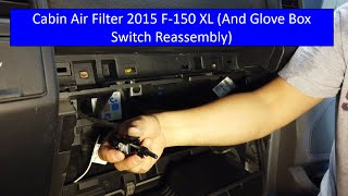 Cabin Air Filter 2015 Ford F 150 XL (and glove box switch reassembly) by The After Work Garage 3,410 views 2 years ago 4 minutes, 5 seconds