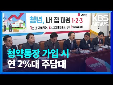 ‘청년 주택드림 청약통장’ 내년 2월 출시…효과 있을까? / KBS  2023.11.25.