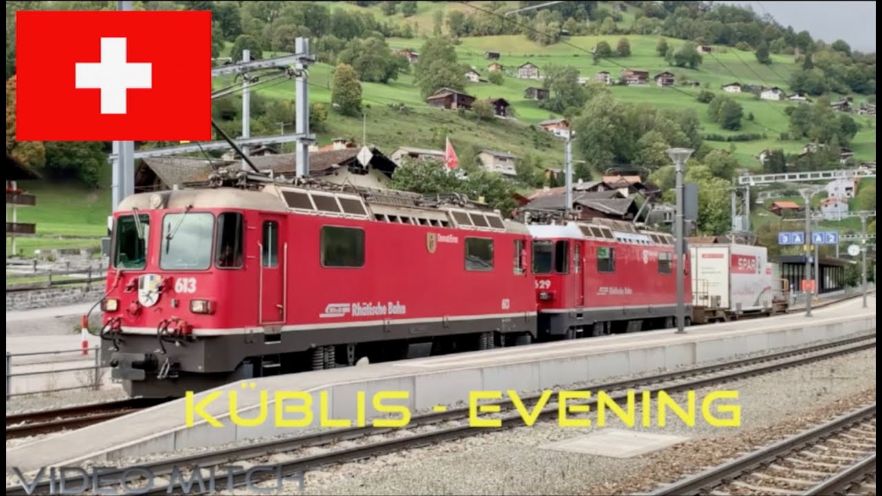 Switzerland: Rhaetian Railway - Kublis,  Evening Trains