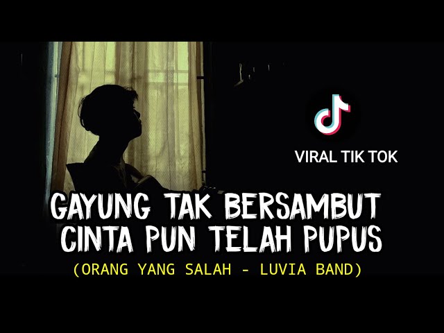 lirik lagu gayung tak bersambut cinta pun telah (ORANG YANG SALAH - LUVIA BAND) cover agusriansyah class=