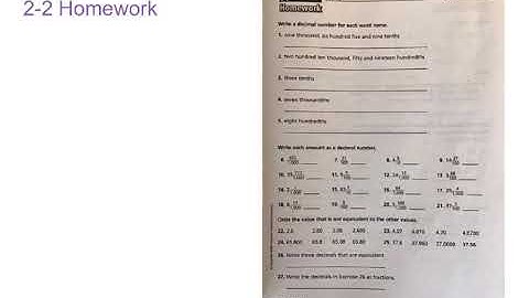 Unit 2: Lesson 2 Homework