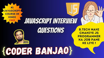Learn JavaScript  Interview  Questions In Hindi | Recursion | Recursive Function | Coder Banjao