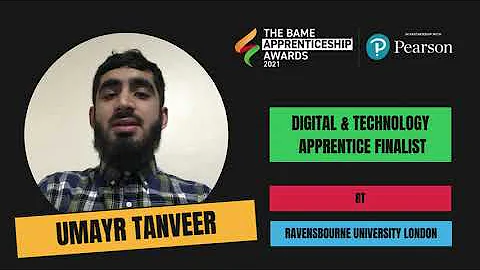 Umayr Tanveer - BT - Finalist for The BAME Apprenticeship Awards 2021