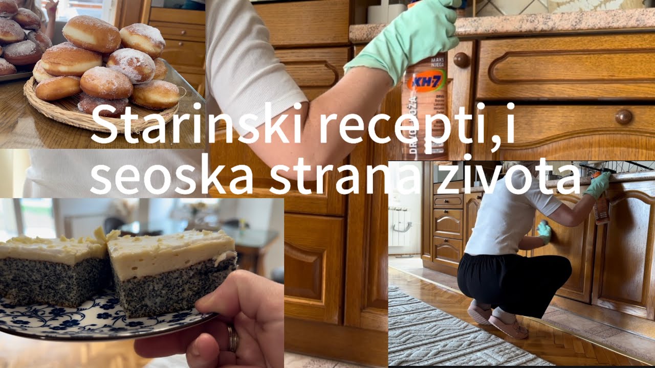 🌹Isprobavam NOVO sredstvo🌹STARINSKE KROFNE🌹PLAVI MAK-jednostavan kolac/Priprema SEOSKE VECERE🌿SADNJA