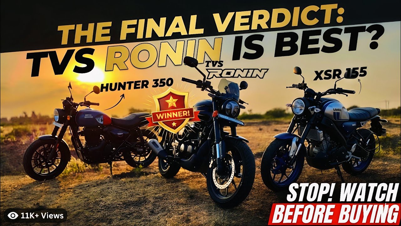 Why I Bought the TVS Ronin Over Hunter 350 & XSR 155! 🏍️ (Honest Review) #tvs #royalenfield #yamaha 
