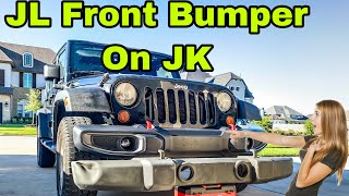 JL Jeep Wrangler front bumper on Jeep JK 0718