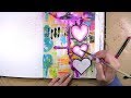 Art Journal Page | Dina Wakley Media Journal Canvas + Scribble Sticks & DWM Paints