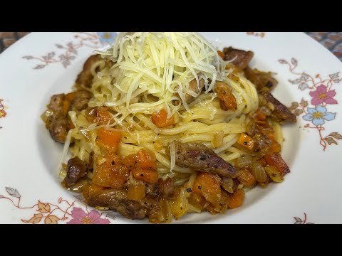 Видео рецепт Спагетти со свининой