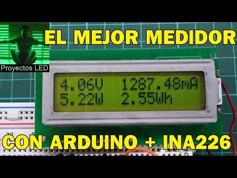 Medidor de panel para fuentes, con arduino, ina226 y lcd 2x16